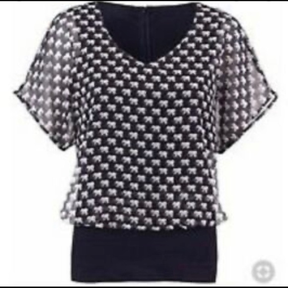 CABI Parade Blouse Elephant Print Dolman Sleeve - Picture 2 of 11